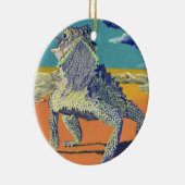 ツノガエル、トカゲ セラミックオーナメント (右)