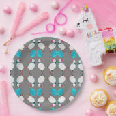 ツノメドリおよび気球の紙皿 ペーパープレート (パーティー)