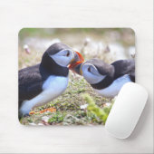 ツノメドリのキス マウスパッド (マウス)