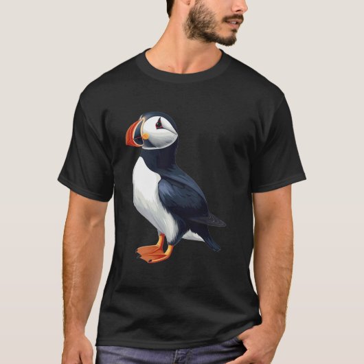 ツノメドリのプフィン Tシャツ (正面)