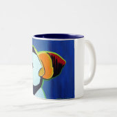 ツノメドリのマグ ツートーンマグカップ (正面右)