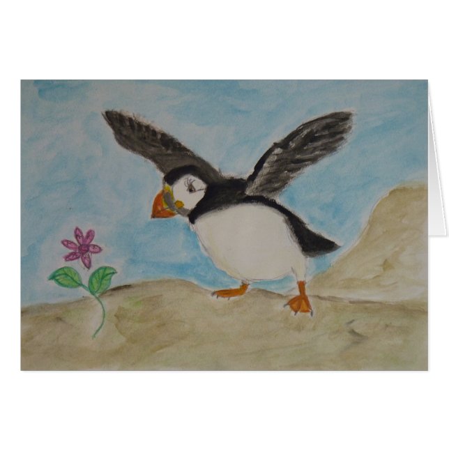 ツノメドリの喜び (正面横)