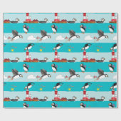 ツノメドリの灯台 ラッピングペーパー (フラット)