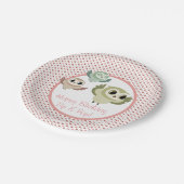 ツノメドリの石のパーティーのプレート-やじり声 ペーパープレート (アングル)