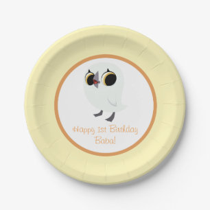 ツノメドリの石のパーティーのプレート-ババ ペーパープレート