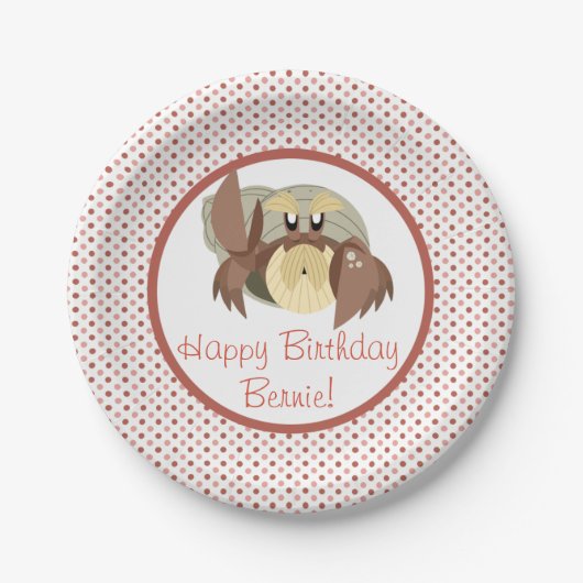 ツノメドリの石のパーティーのプレート-ベルニー ペーパープレート (正面)