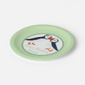 ツノメドリの石のパーティーのプレート-ママ及びパパ ペーパープレート (アングル)