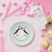 ツノメドリの石のパーティーのプレート-ママ及びパパ ペーパープレート (パーティー)