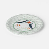 ツノメドリの石のパーティーのプレート-ママ及びパパ ペーパープレート (アングル)