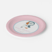 ツノメドリの石のパーティーのプレート- Oona及びババ ペーパープレート (アングル)