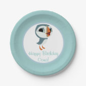 ツノメドリの石のパーティーのプレート- Oona ペーパープレート (正面)