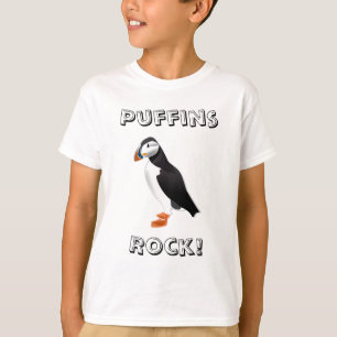 ツノメドリの石のTシャツ Tシャツ