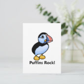 ツノメドリの石! ポストカード (スタンド正面)