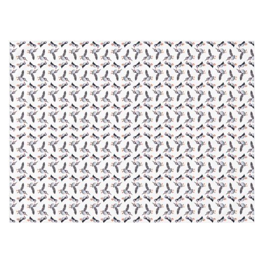 ツノメドリの逆上のテーブルクロス テーブルクロス (正面(横))