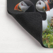 ツノメドリの集団 マウスパッド (コーナー)