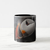 ツノメドリの頭部 ツートーンマグカップ (中央)