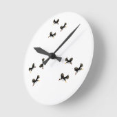 ツノメドリの鳥の芸術 ラウンド壁時計 (傾斜)