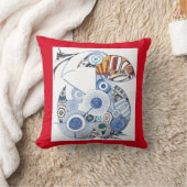 ツノメドリのWanderlustの綿の装飾用クッション クッション (ブランケット)