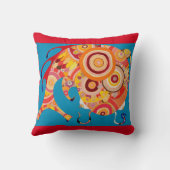 ツノメドリのWanderlustの綿の装飾用クッション クッション (裏面)