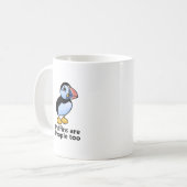 ツノメドリは人々ですも コーヒーマグカップ (正面左)