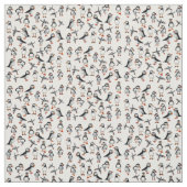 ツノメドリパターン ファブリック (見本)