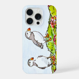 ツノメドリ2羽 iPhone 15 PROケース
