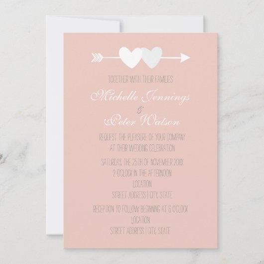 ツハーツウェディング 招待状 (正面)