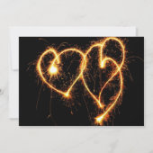 ツハートスパークラー結婚式招待状 招待状 (裏面)