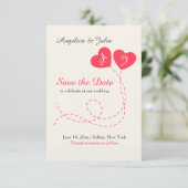 ツハートバルーンズ セーブ・ザ・デート アナウンスメント 招待状 (スタンド正面)