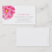 ツバキによっては水彩画の芸術の名刺が開花します 名刺 (正面/裏面)