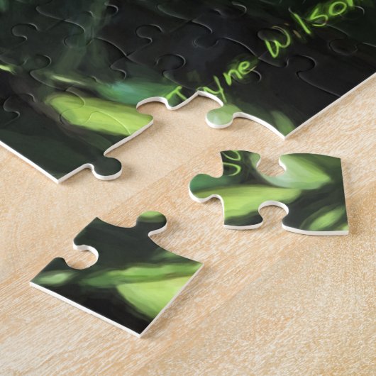 ツバキのデジタルピンクの絵画のジグソーパズル ジグソーパズル (側面)