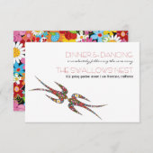 ツバキスをするメ春の花の結婚披露宴 エンクロージャーカード (正面/裏面)