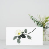 ツバキ墨と水彩 サンキューカード (スタンド正面)