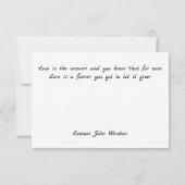 ツバキ墨と水彩 サンキューカード (裏面)