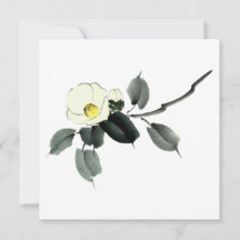 ツバキ墨と水彩