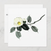 ツバキ墨と水彩 サンキューカード (正面/裏面)