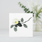 ツバキ墨と水彩 サンキューカード (スタンド正面)