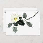 ツバキ墨と水彩 サンキューカード (正面/裏面)