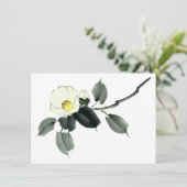 ツバキ墨と水彩 サンキューカード (スタンド正面)