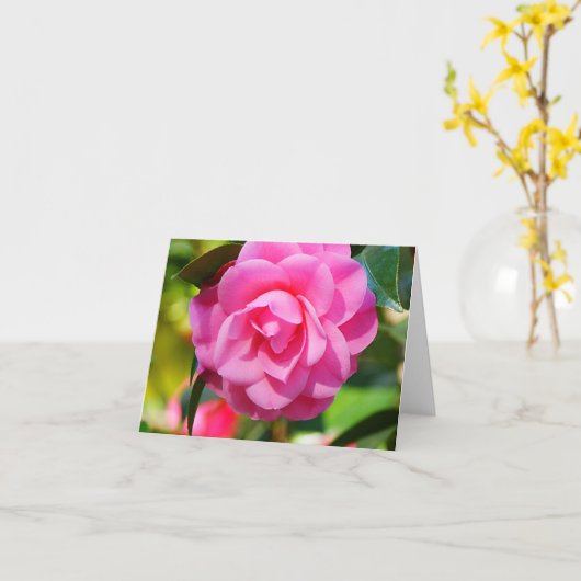 ツバキ カード (黄色い花)