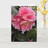 ツバキ カード (黄色い花)