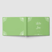 ツバパーソナライズされたース結婚ゲストブック ゲストブック (全面)