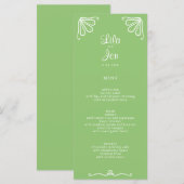 ツバパーソナライズされたース結婚メニュー メニュー (正面/裏面)