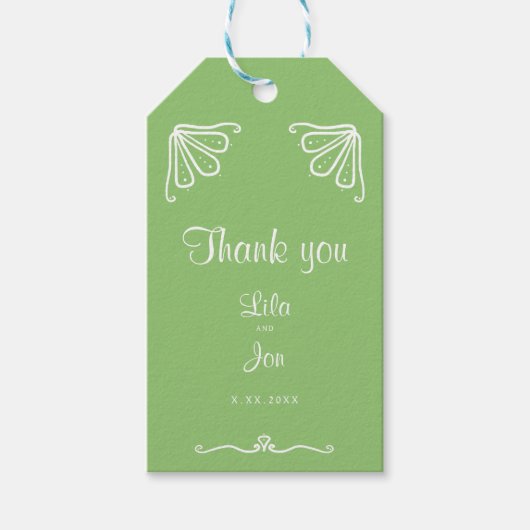 ツバパーソナライズされたース結婚ラベル ギフトタグ (正面)