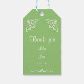 ツバパーソナライズされたース結婚ラベル ギフトタグ (裏面)