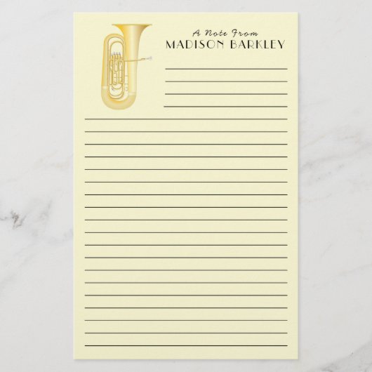 ツバミュージシャン先生文具 便箋 (正面)