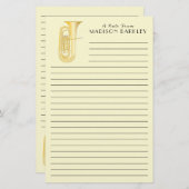 ツバミュージシャン先生文具 便箋 (正面/裏面)