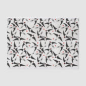 ツバメかわいらしの鳥の飛んでいる模様 薄葉紙 (正面)