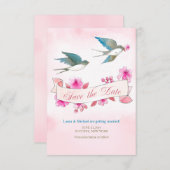 ツバメたち　結婚式の日程をお伝えします セーブザデート (正面/裏面)