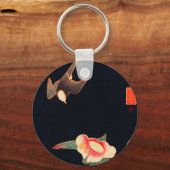 ツバメと椿（1900年）伊藤若冲 キーホルダー (正面)